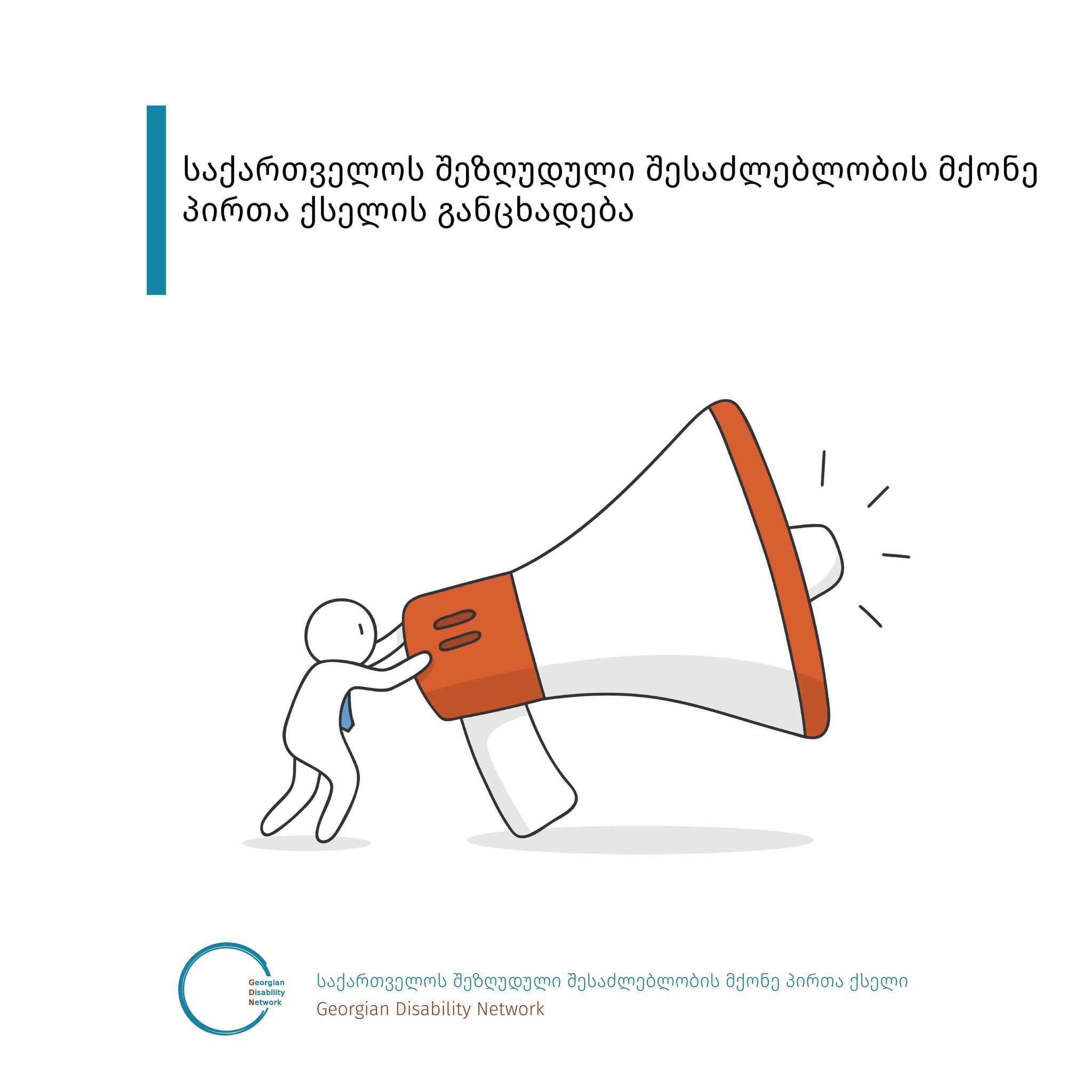 საქართველოს შეზღუდული შესაძლებლობების მქონე პირთა ქსელი განცხადებას ავრცელებს